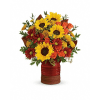 Teleflora's Sunshine Crock Bouquet deluxe