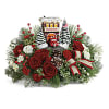 Thomas Kinkade's Festive Fire Station Bouquet deluxe