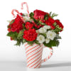 Peppermint Swirl Mug - Deluxe. An arrangement by Sueppel's Flowers.