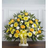 Heartfelt Tribute Yellow Floor Basket premium