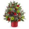 The Teleflora's Holiday Cheer Tree - Standard. An arrangement by Marivel's Florist and Gifts.