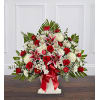 Red Rose and Lily Floor Basket deluxe