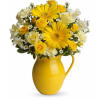 Teleflora's Sunny Day Pitcher of Cheer standard