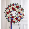 Serene Blessings Red, White & Blue Standing Wreath standard