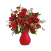 The Teleflora's Scarlet Wishes Bouquet - Deluxe. An arrangement by Marivel's Florist and Gifts.