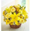 Basket of Sunshine™ with Roses premium