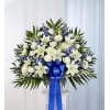 Heartfelt Sympathies™ Blue & White Standing Basket deluxe