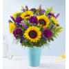 Golden Sunflowers™ in Rustic Charm Vase premium