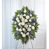 Blue & White Sympathy Standing Spray standard