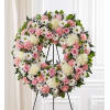 Serene Blessings Pink & White Standing Wreath standard