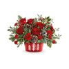 The Teleflora's Winter Whimsy Centerpiece - Deluxe. An arrangement by Marivel's Florist and Gifts.