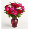 Key To My Heart in Red Vase - Premium. An arrangement by Flowers of Jacksonville.