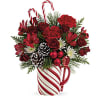 Teleflora's Send a Hug Sweet Stripes Bouquet deluxe