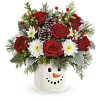 Teleflora's Smiling Snowman Bouquet deluxe