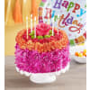 Birthday Wishes Flower Cake® Vibrant - Deluxe. An arrangement by Susana's Flowers.
