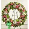 Pastel Mixed Flower Wreath standard