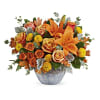 Teleflora's Golden Bounty Centerpiece deluxe