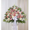 Heartfelt Sympathies™ Pink & White Standing Basket deluxe