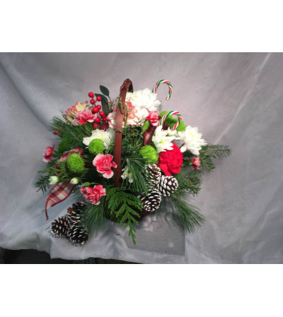 Candy Cane Basket Candy Cane Basket