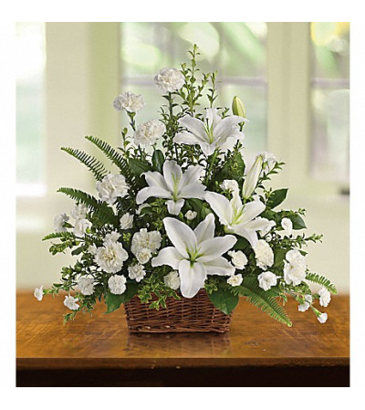 Peaceful White Basket Peaceful White Basket
