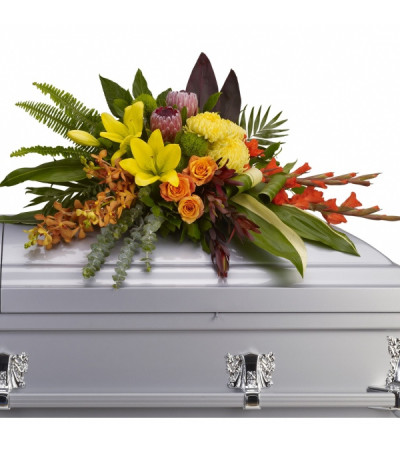 Memories of The Islands Casket Spray Memories of The Islands Casket Spray