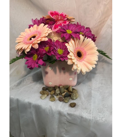 Daisy Dots Pink Daisy Dots Pink