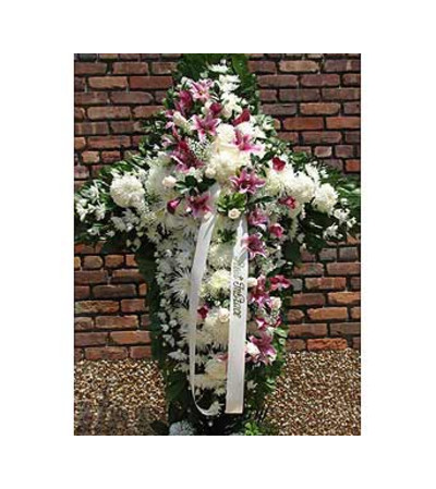 White with Pink & Lavender Sash GF-CR2 White with Pink & Lavender Sash GF-CR2