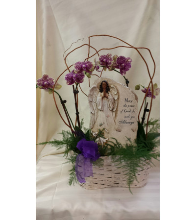 Luxury Orchids and Memorial Plaque Luxury Orchids and Memorial Plaque
