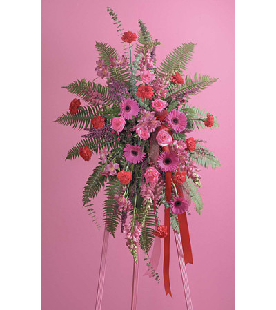 Fuchsia and Red Standing Spray SF55-31 Fuchsia and Red Standing Spray SF55-31