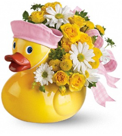Teleflora's Ducky Delight Bouquet - Pink Teleflora's Ducky Delight Bouquet - Pink