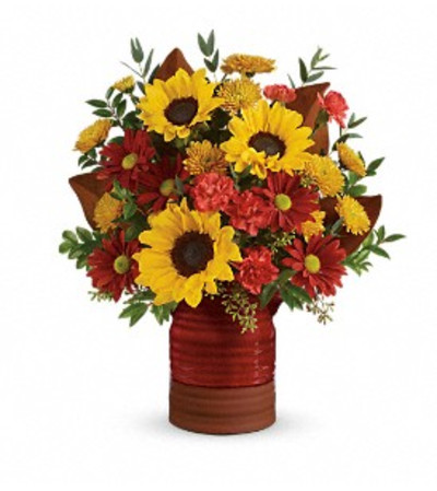 Teleflora's Sunshine Crock Bouquet Teleflora's Sunshine Crock Bouquet