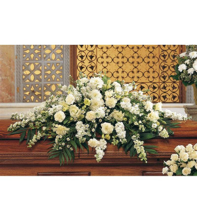 ALL WHITE CASKET SPRAY ALL WHITE CASKET SPRAY