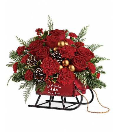 Teleflora's Vintage Sleigh Bouquet Teleflora's Vintage Sleigh Bouquet