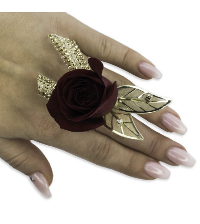 Ruby Metallic Floral Ring Ruby Metallic Floral Ring