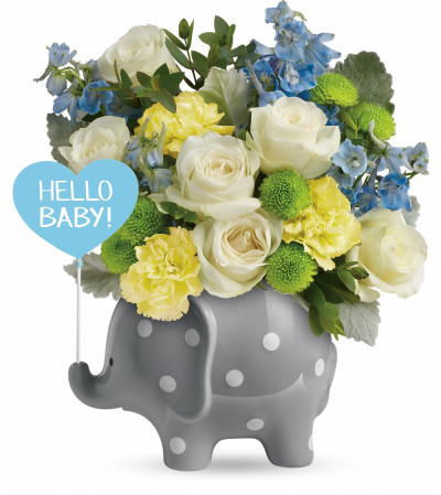 Teleflora's Hello Sweet Baby - Blue Teleflora's Hello Sweet Baby - Blue