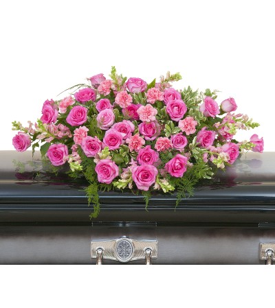Peaceful Pink Casket Spray Peaceful Pink Casket Spray