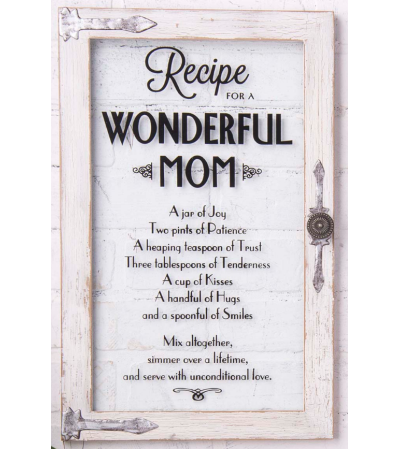 Recipe for a Wonderful Mom' Wall Art I Recipe for a Wonderful Mom' Wall Art I