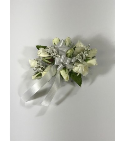 White Mini Rose Wrist Corsage *PLEASE CALL TO ORDER* White Mini Rose Wrist Corsage *PLEASE CALL TO ORDER*