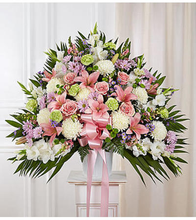 Heartfelt Sympathies Standing Basket- Pastel Heartfelt Sympathies Standing Basket- Pastel