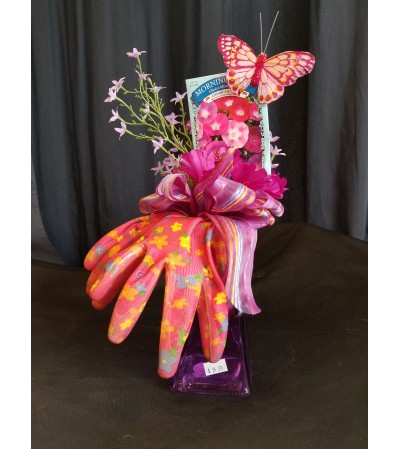 Garden Basket Purple Glove Vase Garden Basket Purple Glove Vase