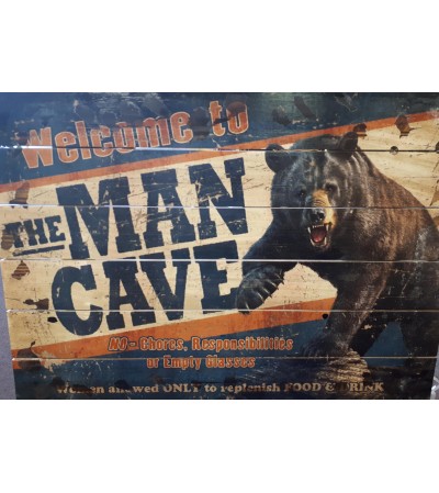 Man Cave Wooden Sign Man Cave Wooden Sign