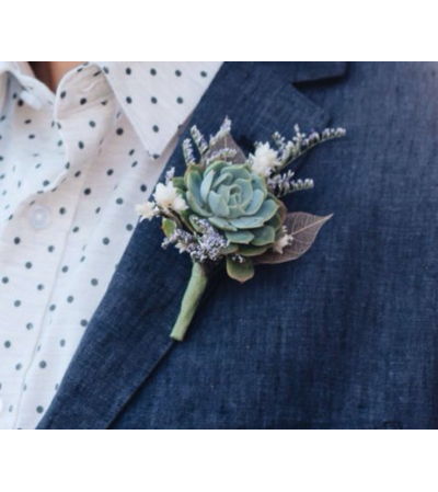 Succulent boutonniere Succulent boutonniere