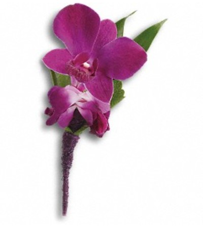 The Purple Orchid Boutonniere The Purple Orchid Boutonniere