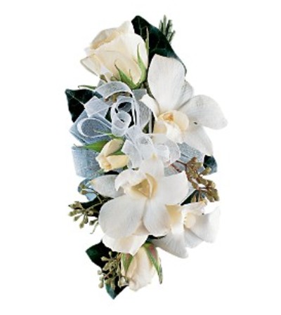 White Rose and Orchid Corsage White Rose and Orchid Corsage