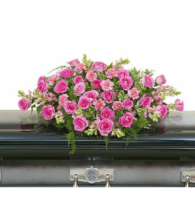 Teleflora - Peaceful Pink Casket Spray Teleflora - Peaceful Pink Casket Spray