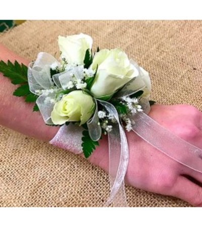 White Spray Rose Standard Wristlet White Spray Rose Standard Wristlet