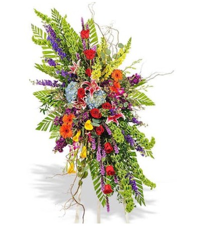 Mixed Euro Garden Standing Spray Mixed Euro Garden Standing Spray