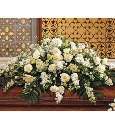 Pure Whites Casket Spray Pure Whites Casket Spray