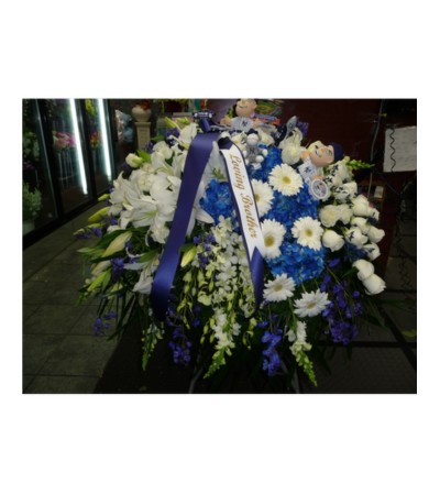 CUSTOM YANKEES CASKET SPRAY CUSTOM YANKEES CASKET SPRAY