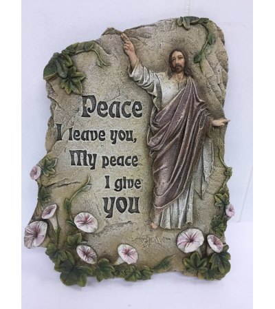 Resin Plaque "peace I leave you, My peace I give you" Resin Plaque "peace I leave you, My peace I give you"